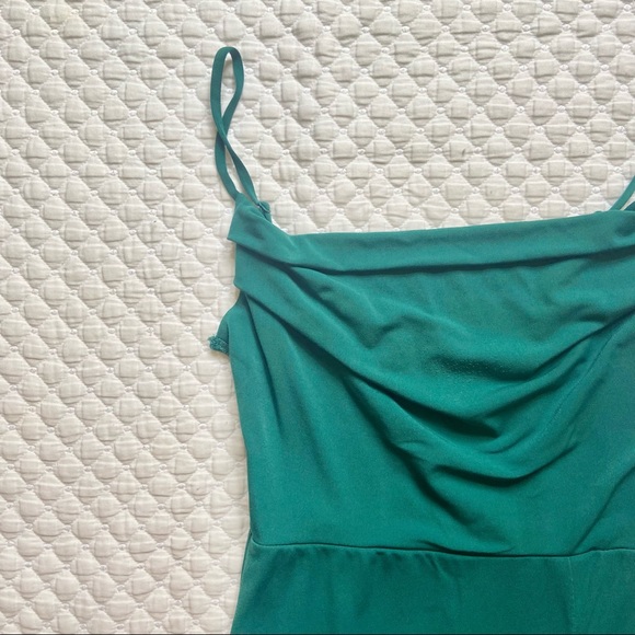 Graduation Dress! Green Cowl Neck Dress Sz 3 - Picture 2 of 5